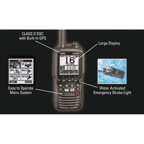 Radio Marino VHF Portátil HX-870 - Standard Horizon